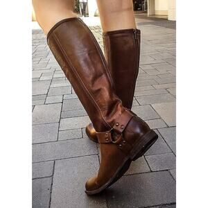 Frye Phillip Harness Riding Boots Leather, Size 8